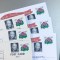 vintage postage, eisenhower stamp, african violet&nbsp;stamp