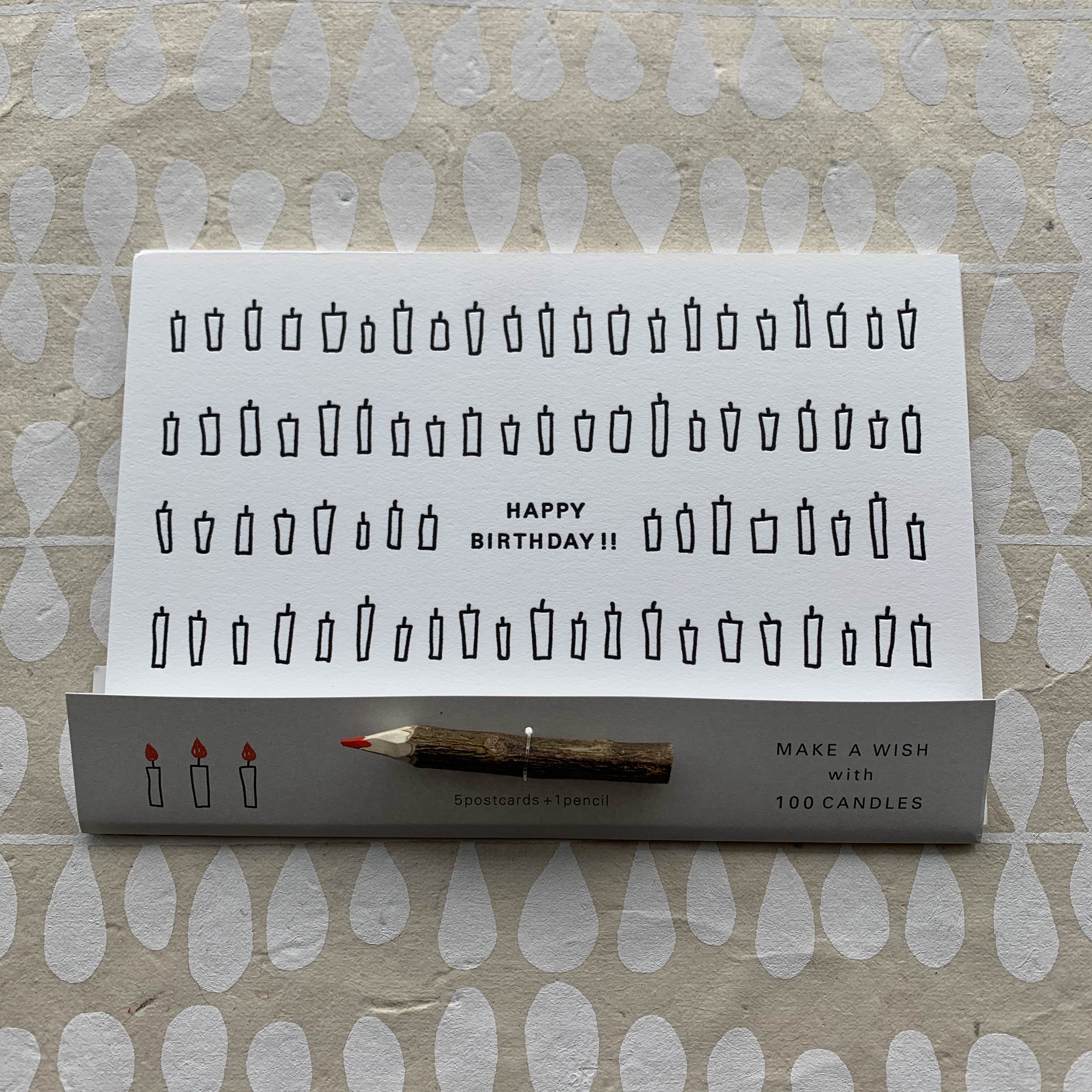 kakimori, letterpress birthday postcards