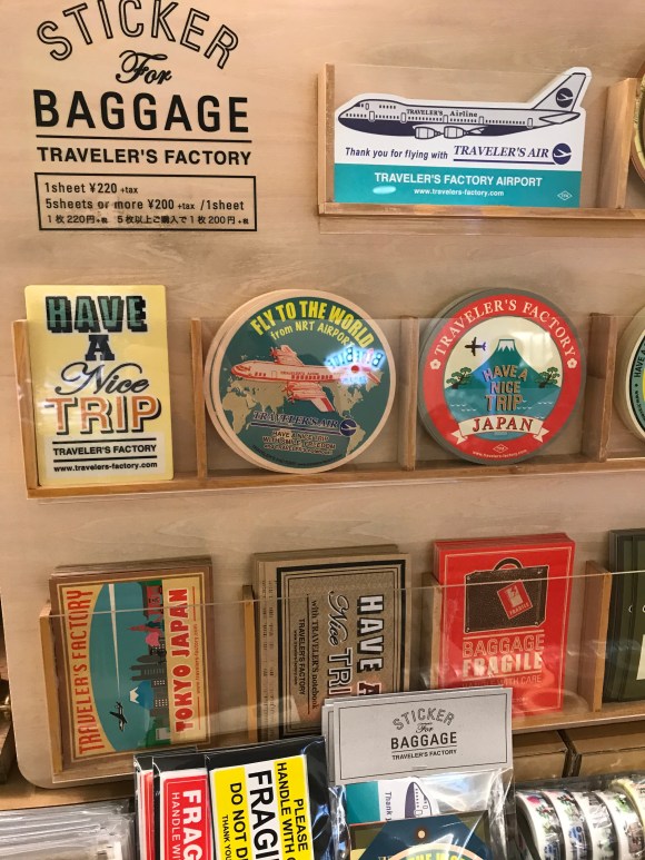 Traveler's Notebook stickers, Traveler's Factory Airport, narita airport