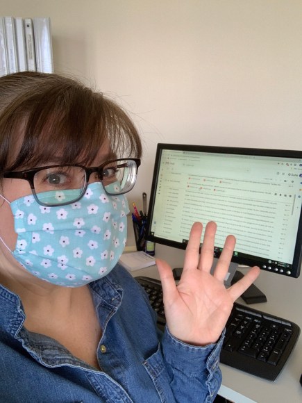 Kimberly at the office