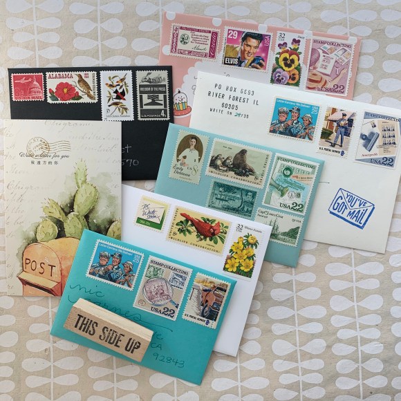 write_on, national card and letter writing month, vintage postage