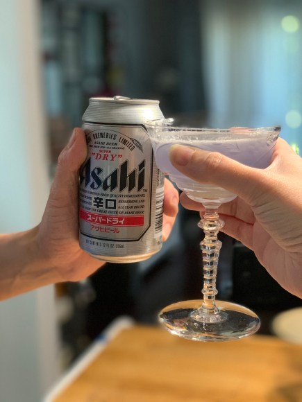 asahi beer and empress cocktail